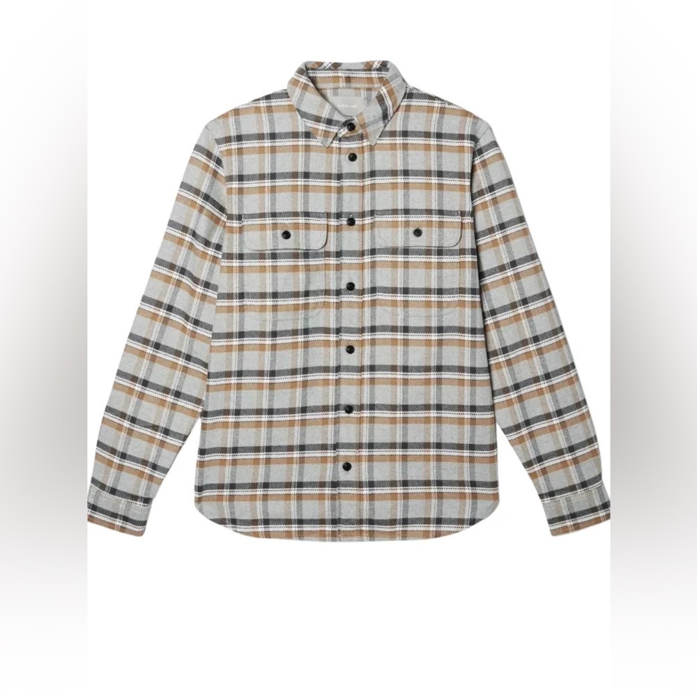 Everlane Flannel Shirt Button Down Plaid Heavy Weight Taylor Stitch Style